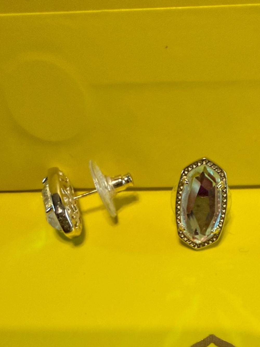 Kendra Scott Gold Iridescent Crystal Stud Earrings